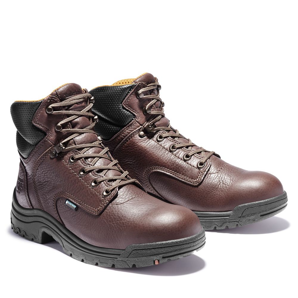 Timberland Mens Work Boots PRO® TiTAN® 6\" Soft Toe - Dark Brown - India FG5308174